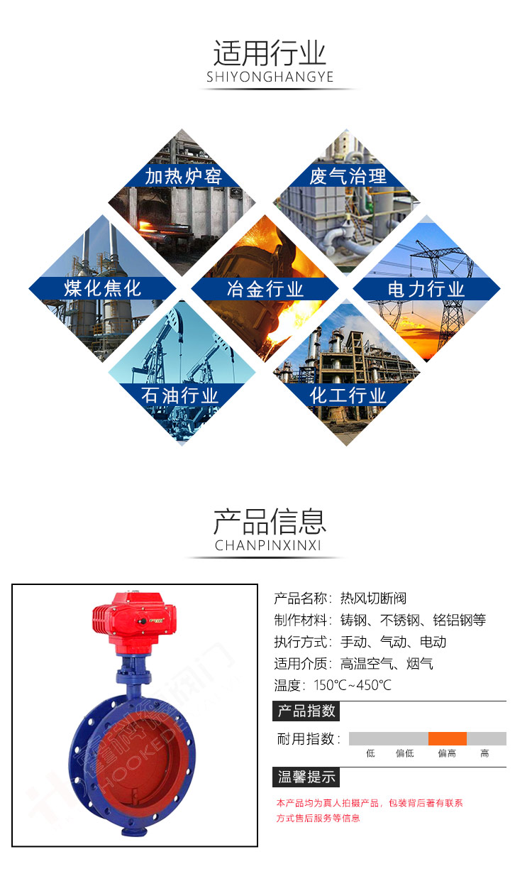 热风切断阀适用行业及产品信息